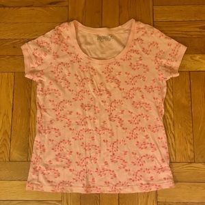 Route 66 Pink Floral Cotton T-shirt